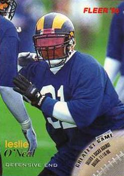 Leslie O'Neal St. Louis Rams 1996 Fleer NFL #117